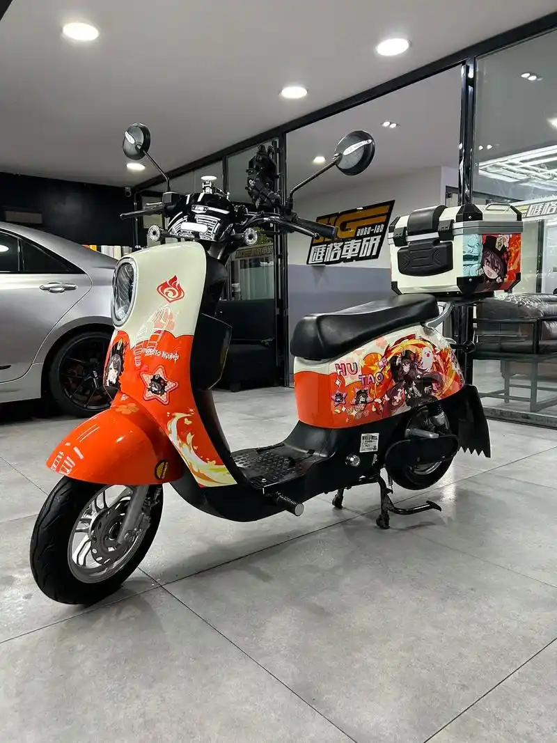 雅迪电动车|定制痛车彩绘  雅迪电动车改色贴膜痛车彩绘图案— - 抖音