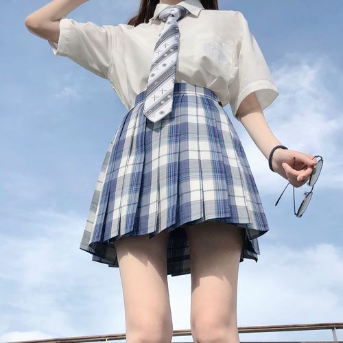 现货柒酱jk制服蓝色星球格裙女生日学院百搭显瘦学生校服
