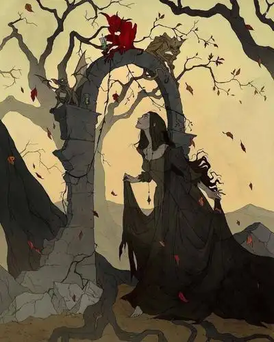 哥特式暗黑插画