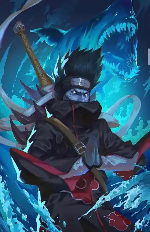 火影忍者干柿鬼鲛忍术插画图片壁纸