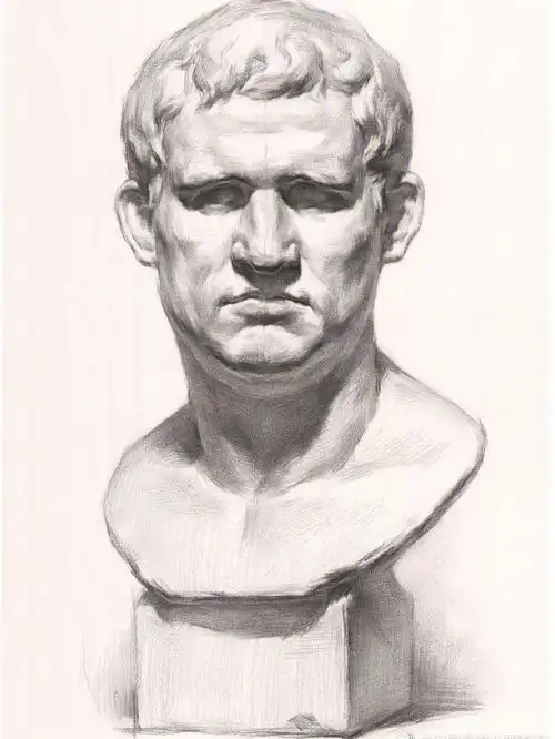 素描石膏像临摹欣赏