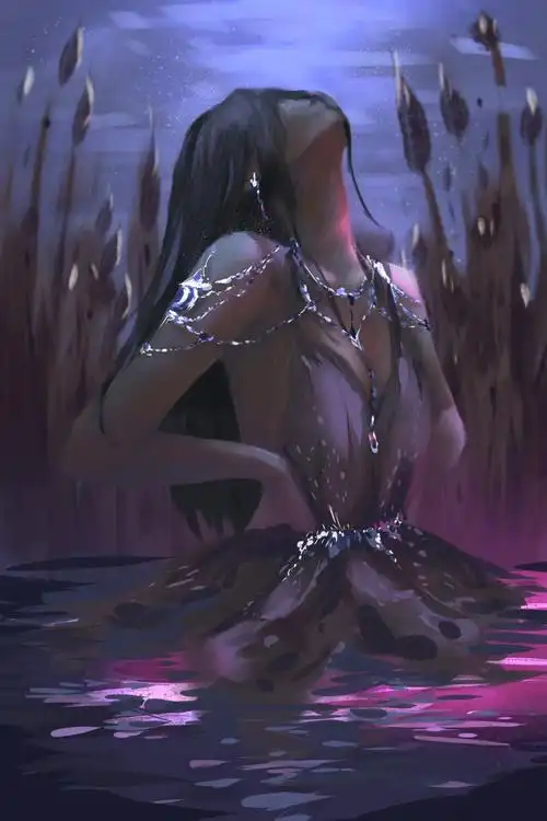 沼泽女子沐浴2k全面屏手机壁纸