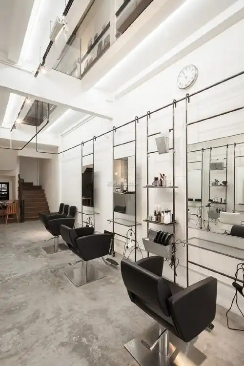 美发店镜台装修设计图片 美发店装修图设计