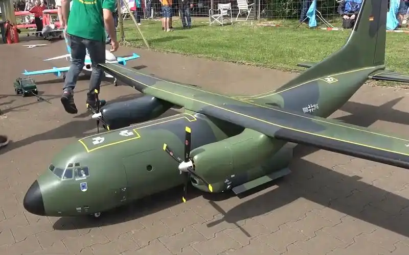 rc遥控c160运输机航模飞行展示