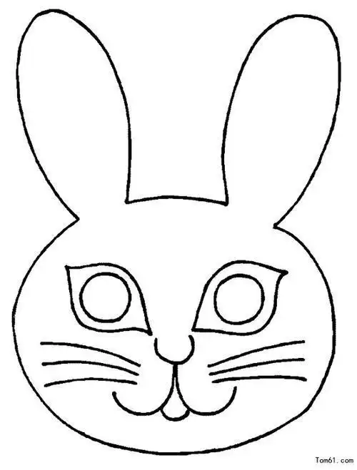 儿童简笔画动物牛面具