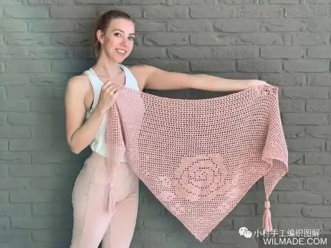 三角钩针围巾