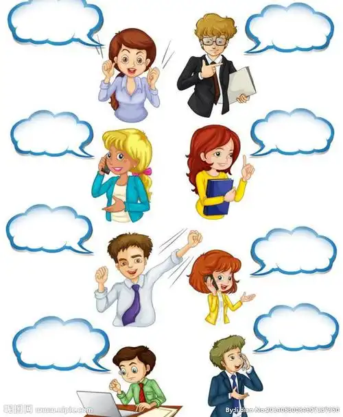卡通人物对话图片