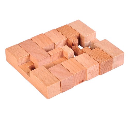 真智力益智玩具1 真智力益智玩具鲁班锁孔明锁榉木六通六根锁a款一代b