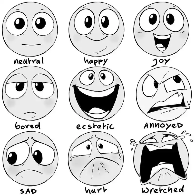 99 71"总是画不出好看的卡通人物表情?