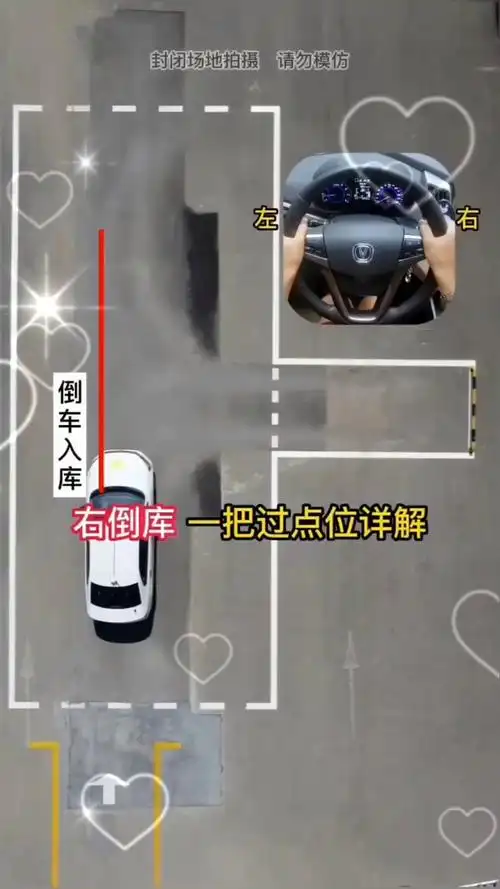 科目二左右倒库一把过点位讲解