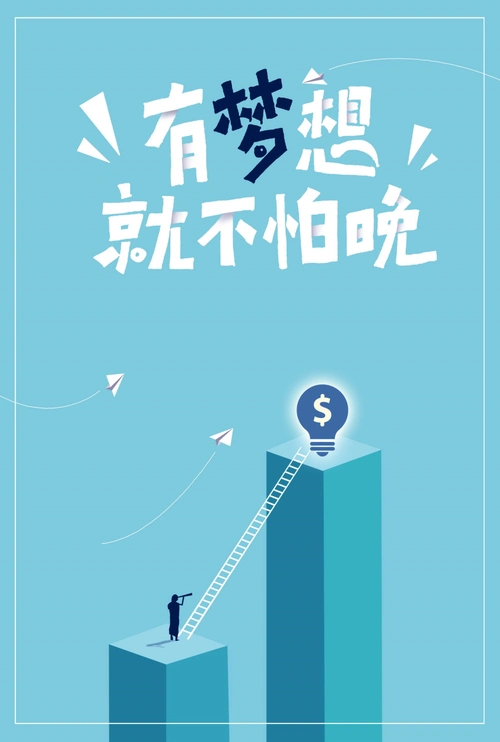 有梦想就不怕晚背景图片