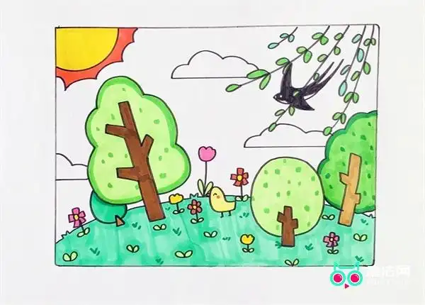 春天的图片景色画