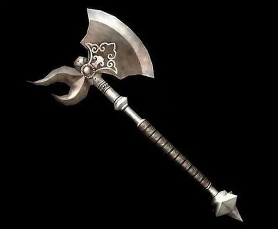 三板斧 古代长兵器的一种,又名"马战斧".相传为程咬金所用.