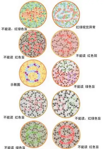 那么问题来啦,还有什么职业"色盲或者色弱"不能从事的呢?