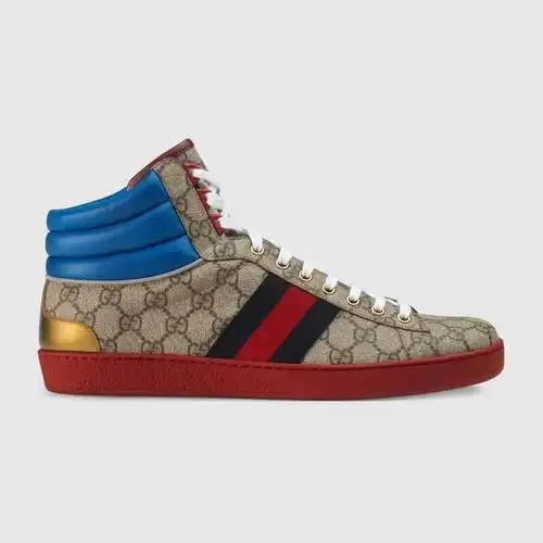 gucci古驰男鞋男士gg帆布高帮运动鞋多色可选