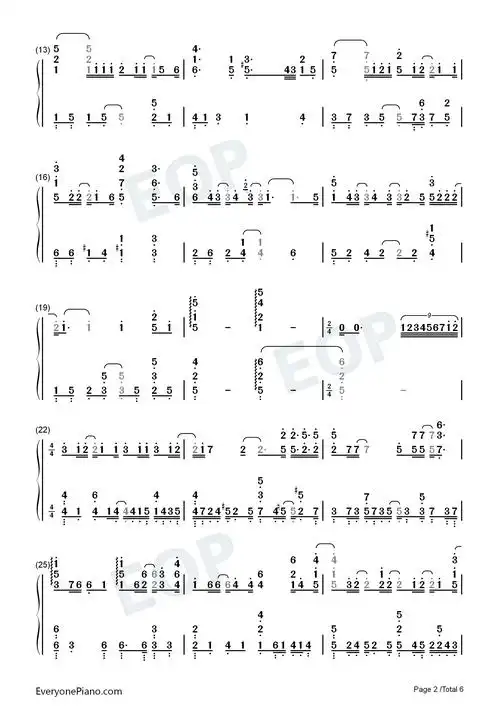 无人之岛任然双手简谱预览2