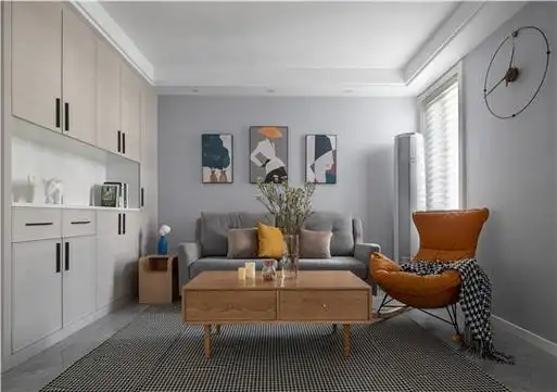 兰溪90㎡三居室北欧风格装修案例效果图