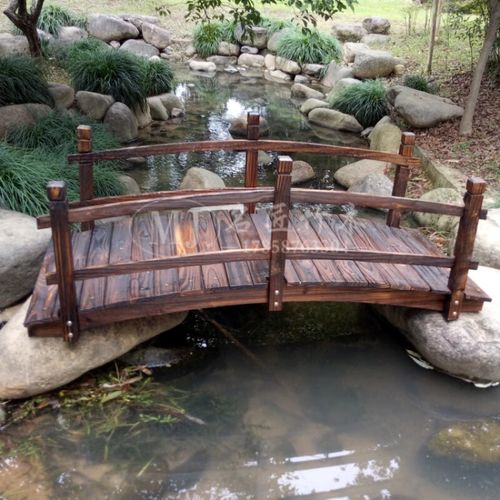 澳颜莱新款庭院木质拱桥 景观小木桥户外防腐公园庭院鱼池栈 标准款1
