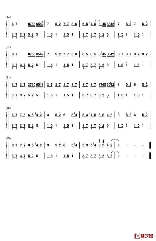 time to love钢琴简谱-数字双手-october3