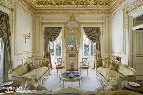 宫殿式别墅客厅设计图片