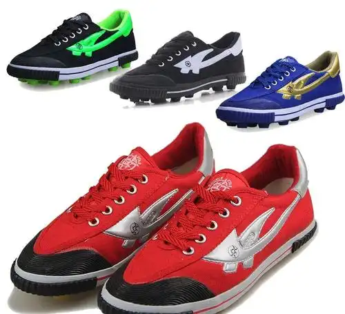 一件代发双星红色大明星足球鞋 男女帆布面