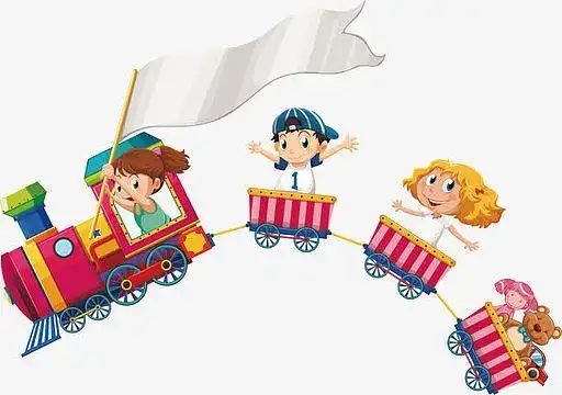 小火车卡通图素材_小火车卡通图图片元素-觅元素