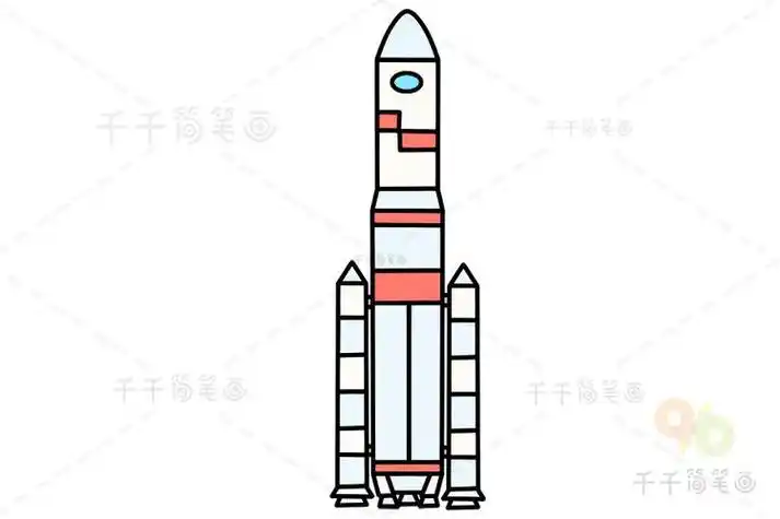 儿童简笔画消防火箭