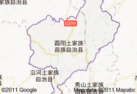 酉阳土家族苗族自治县地图