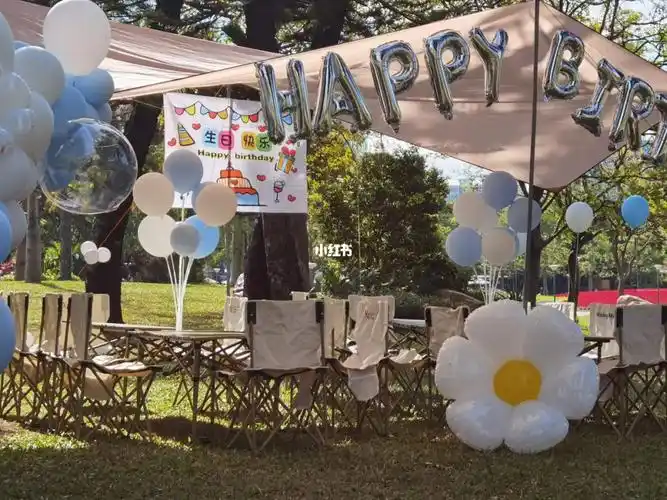 广州二沙岛户外露营主题宝宝生日布置