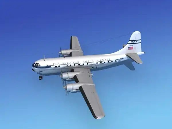 stratocruiser boeing 377 3d model