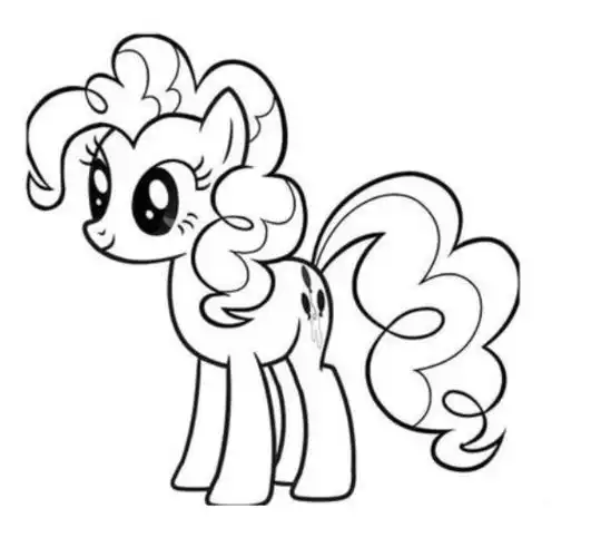 简笔画小马宝莉简笔画线稿素材