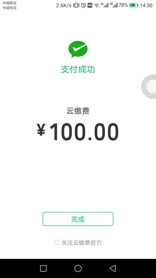 第六步:提示"支付成功"后,点击"完成"