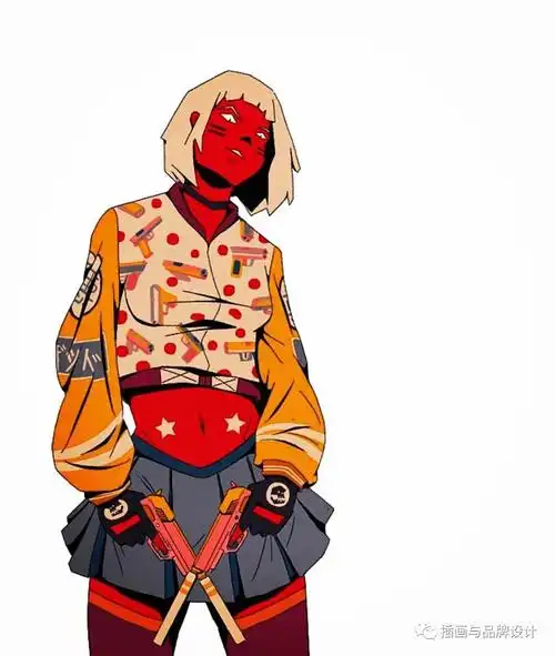 插画丨复古个性的街头涂鸦风传统与现代的日系元素结合真是又潮又酷60