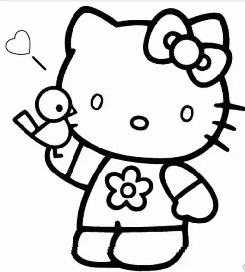 超萌可爱凯蒂猫卡通简笔画图片大全