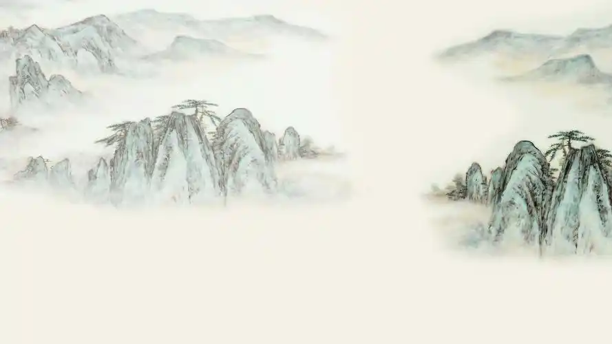 简约中国风水墨丹青画