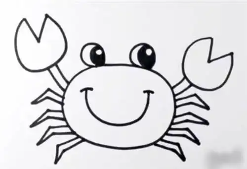 美术螃蟹简笔画
