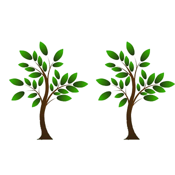 绿色卡通可爱树苗树木植树节元素