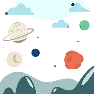 手绘卡通宇宙小星球