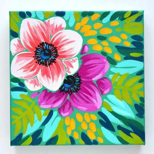 艺术家julie marriott丙烯画里的春暖花开装饰画超话#水粉画教程