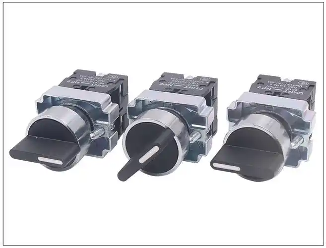 xb2电源转换开关np2-bd21/25/33短柄3档2位自锁主令旋钮22mm np2-bd23