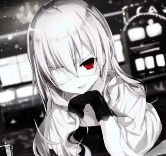 出单黑色系红眼霸气女头