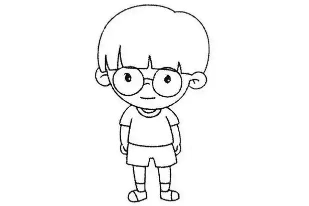 最可爱的男生简笔画