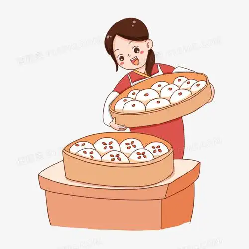 手绘卡通蒸馒头包子免抠元素图片免费下载_png素材_编号18min90yj_图