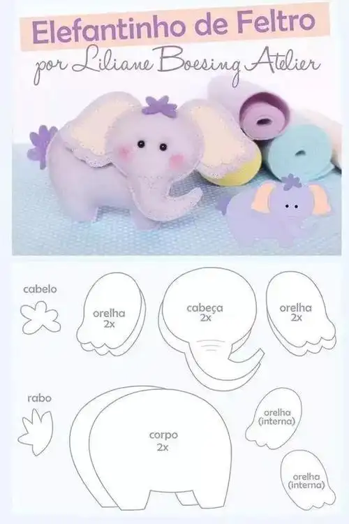 不织布制作——可爱呆萌的小动物,萌化你的心,附模板