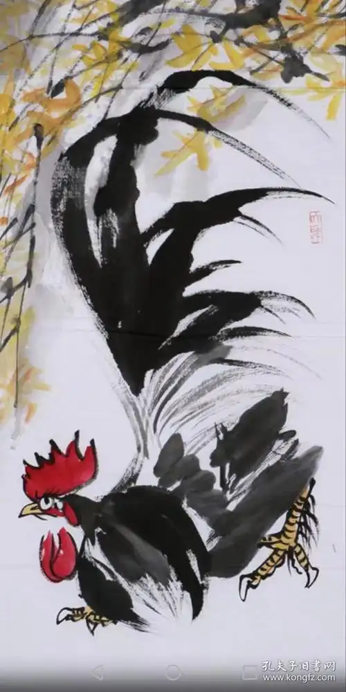 陈大羽国画公鸡纯手绘