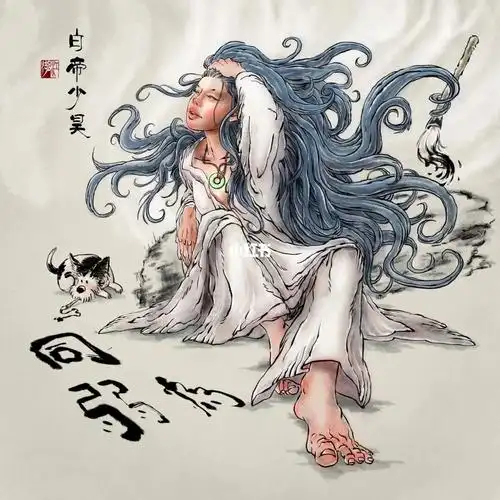 原创插画|丁丁山海游记【白帝少昊】