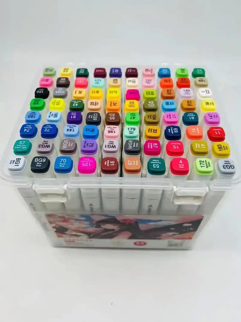 新到货 盒装80色马克笔,白杆马克笔! 包装优秀,颜值优秀, - 抖音