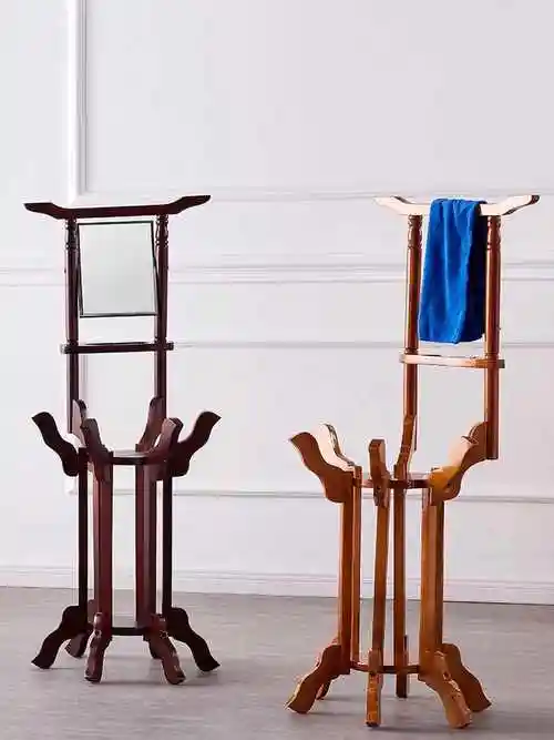 脸盆架落地式农村新式洗脸盆架子新款简易老式放的落地家用木质