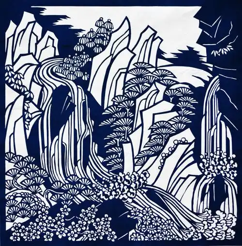 泰山风光剪纸新作(之一)