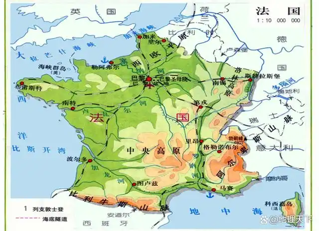 用数字盘点法国主要的地理概况